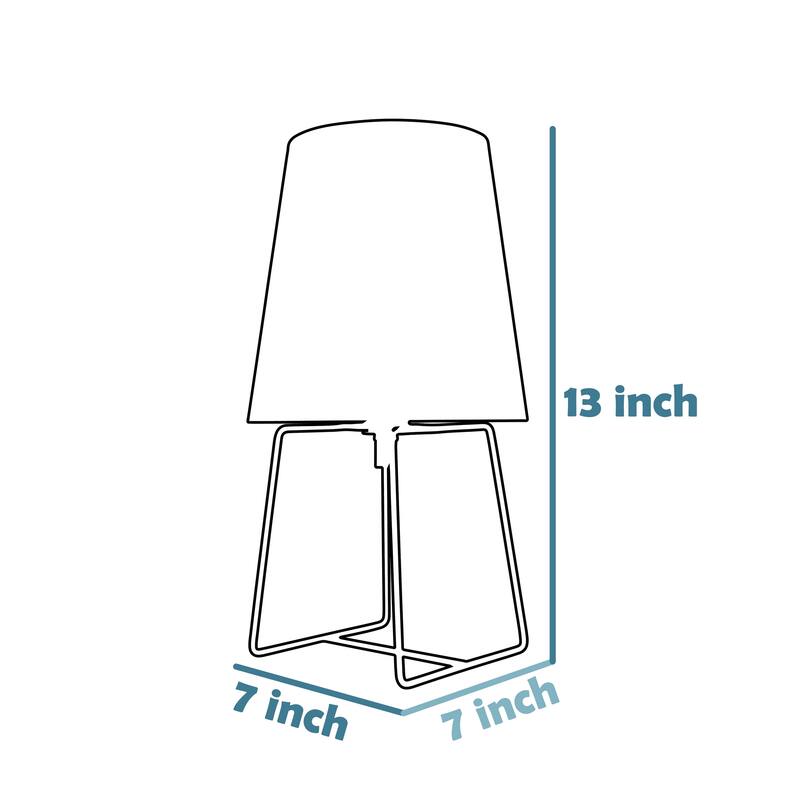 Aspen Creative 13" High Metal Accent Table Lamp, Grey Painted Finish